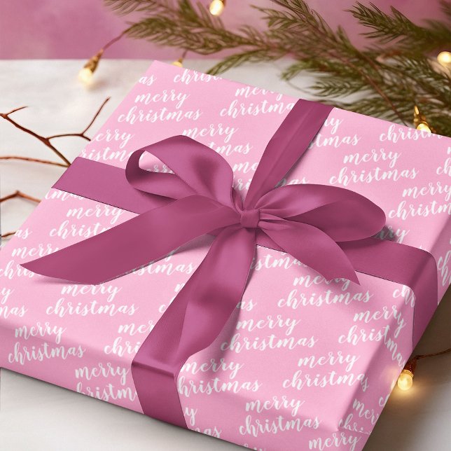 Papier Cadeau Mignonne Décembre Saison hiver Vacances Wordart (Créateur téléchargé)