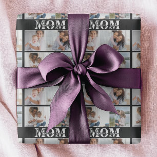 Papier Cadeau Mignonne JE T'AIME MOM Fête des Mères Photo