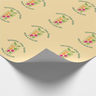 Papier Cadeau Mignonnes Smoothies de yaourt sucré bar à jus de f