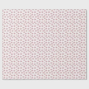 Papier Cadeau Mignons chatons roses et motif de cœurs pour enfan
