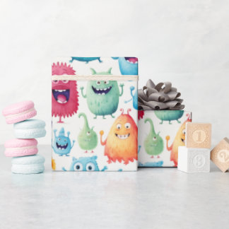 Papier Cadeau Mignons petits monstres 5 -