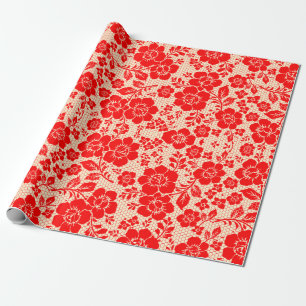 Papier Cadeau Mikitiez Noël rustique vintage maison de campagne