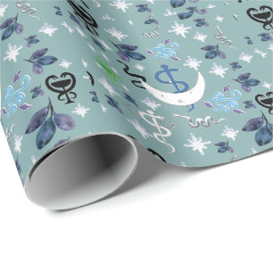 Papier Cadeau Mikitiez serpent personne serpent sorcier sorcière