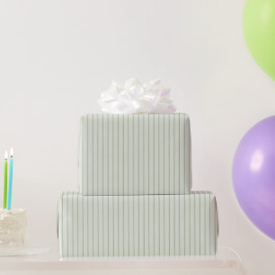 Papier Cadeau Minces Bandes Vert Menthe Anniversaire