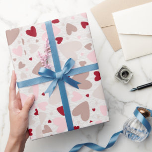 Papier Cadeau Mini-Coeurs Colorés Amour