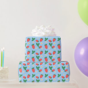 Papier Cadeau Mini Fleur de Fraisier