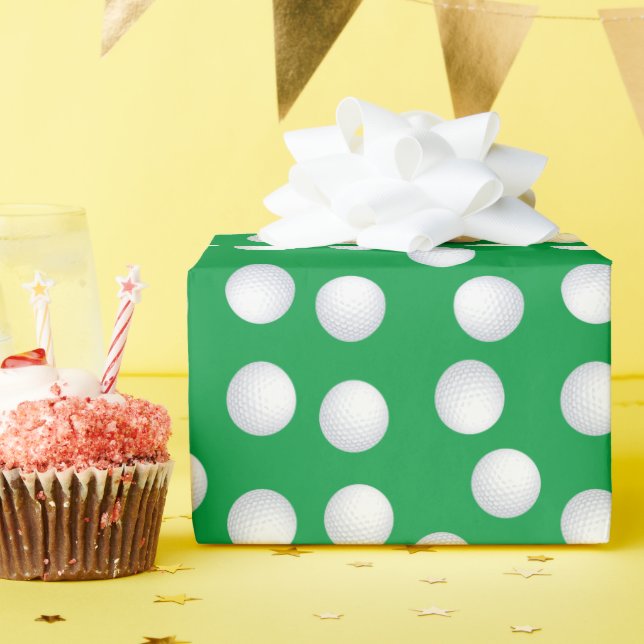 Papier Cadeau Mini Golf Balls Anniversaire Fête Enfants Sports (Fête d'anniversaire)
