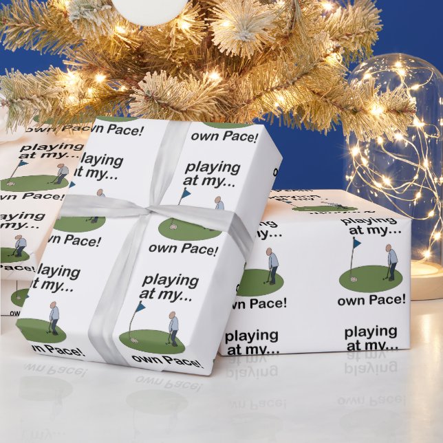 Papier Cadeau Mini Golf Minigolf Jouer À Mon Propre Rythme Golfe (Vacances)