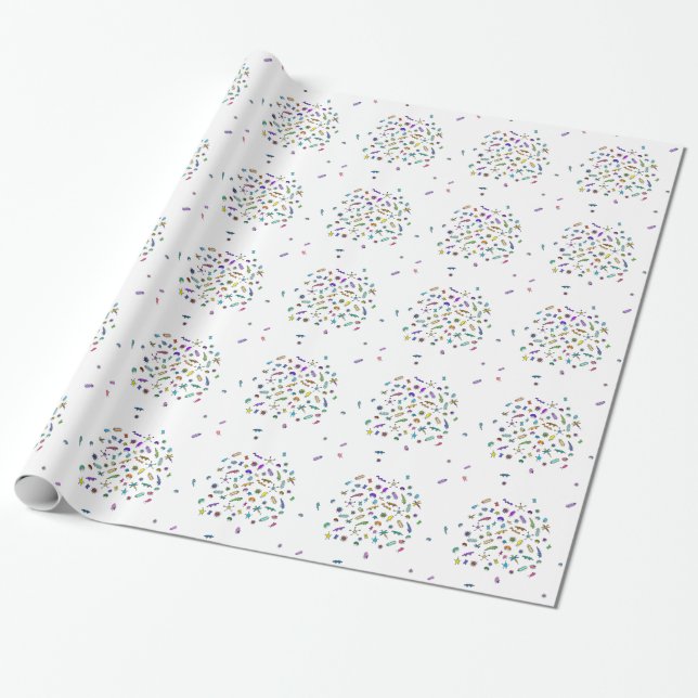 Papier Cadeau Mini insectes errants et mini bêtes (Déroulé)