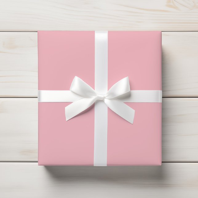 Papier Cadeau Mini-Solide Rose Pastel (Créateur téléchargé)