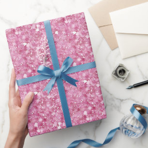 Papier Cadeau Minimal et chic Parties scintillant rose Pastel