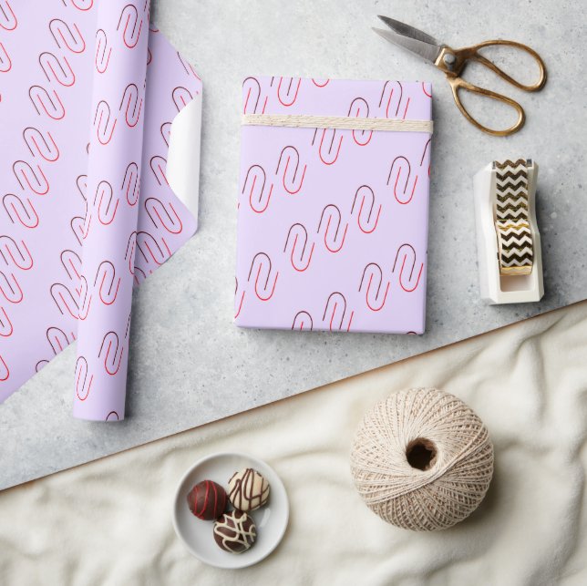 Papier Cadeau Minimal Geometric Abstract Line Pattern (Artisanat)