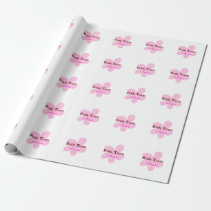 Papier Cadeau minimale add your name text bridesmaid gijd