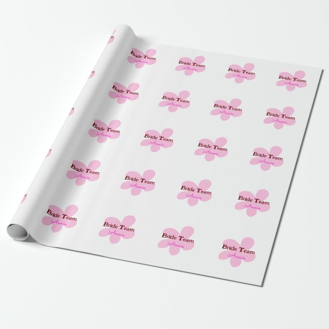 Papier Cadeau minimale add your name text bridesmaid gijd (Déroulé)