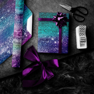 Papier Cadeau Minimalisme clinquant   Holographique Iridescente 