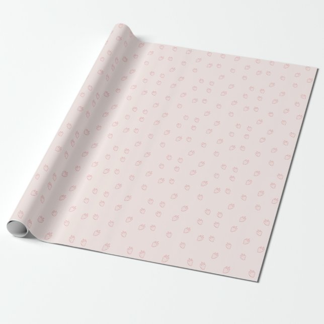 Papier Cadeau Minimalisme de la Fraise (Déroulé)
