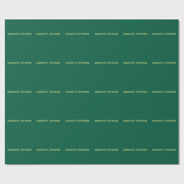 Papier Cadeau Minimalist Classical Professional Green Yellow (Plat)