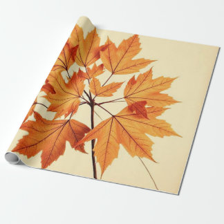 Papier Cadeau Minimalist Maple Leaves Art – Botanical Print