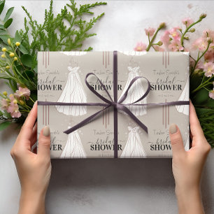 Papier cadeau minimaliste beige pour Baby Shower