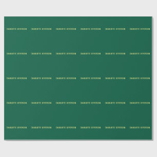Papier Cadeau Minimaliste Classique Professionnel Vert Jaune