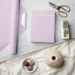 Papier Cadeau Minimaliste Élégant Chardon Pâle Violet Uni
