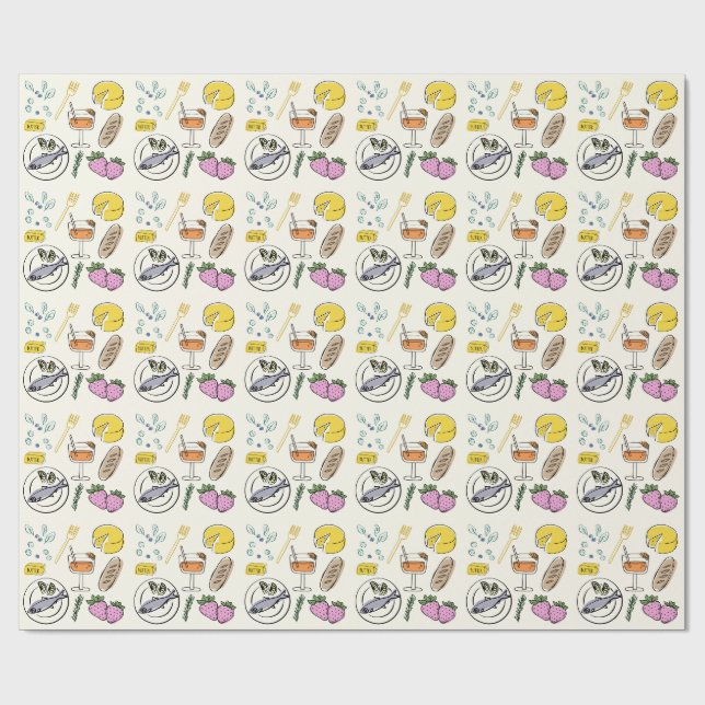 Papier Cadeau Minimaliste gourmand (Plat)