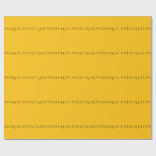 Papier Cadeau Minimaliste Jaune Orange Simple Élégant Moderne No