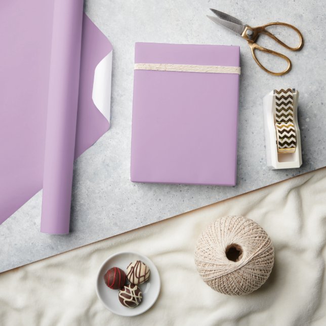 Papier Cadeau Minimaliste Moderne Lavande (Artisanat)