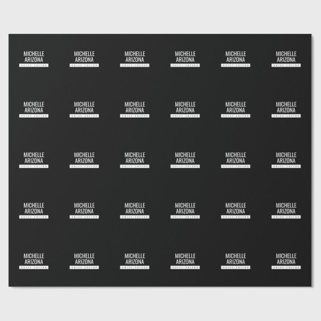 Papier Cadeau Minimaliste Moderne Professionnel Noir (Plat)