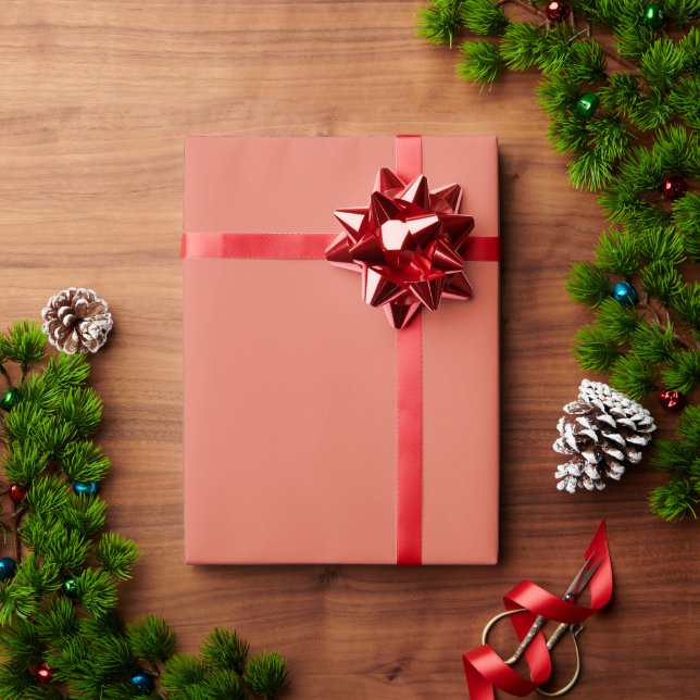 Papier Cadeau Minimaliste Moderne Terracotta (Cadeau de vacances)