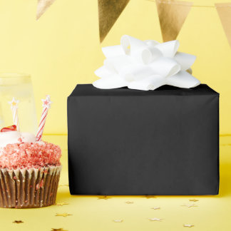 Papier Cadeau Minimaliste Noir Uni