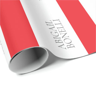 Papier Cadeau Minimaliste professionnel moderne gras gris rouge
