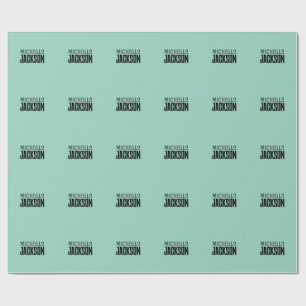 Papier Cadeau Minimaliste Simple Moderne Votre Nom Message