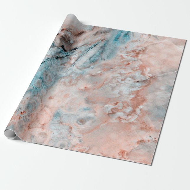 Papier Cadeau Mint Emperador marbre onyx (Déroulé)