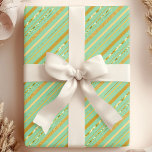 Papier Cadeau Mint & Gold Stripe Luxe<br><div class="desc">Faites-vous plaisir avec ce luxueux papier d'emballage orné d'élégantes rayures vert menthe ornées de brillants accents dorés. Un mélange parfait de sophistication moderne et de charme festif, idéal pour les anniversaires, les vacances, les mariages ou toute occasion spéciale. Conçu à partir de papier de qualité supérieure, ce papier cadeau assure...</div>