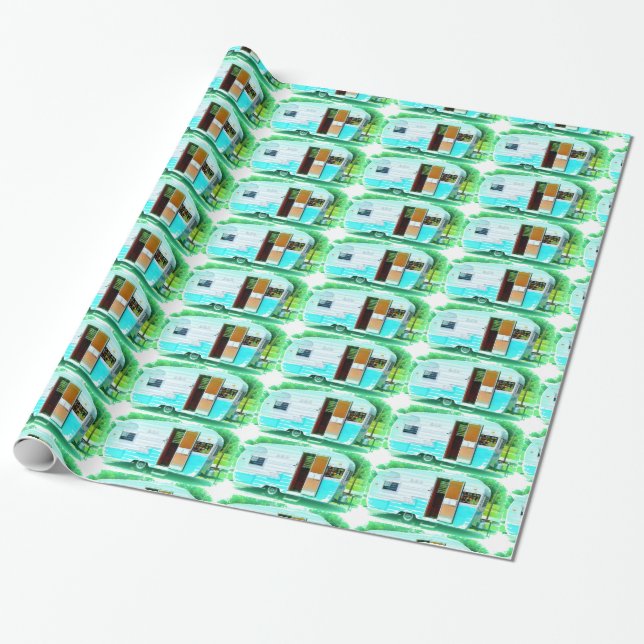 Papier Cadeau minuscule caravane gypsy casa (Déroulé)