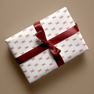 Papier Cadeau Minuscule moderne simple Bow Motif Noël