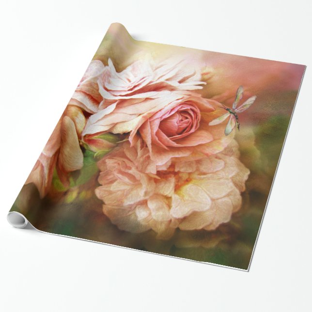 Papier Cadeau Miracle d'un rose - enveloppe de cadeau d'art de (Déroulé)