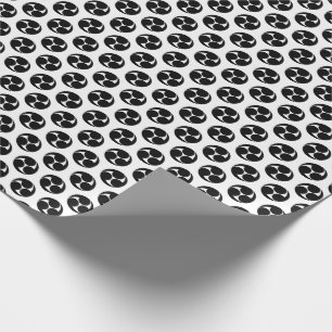 Papier Cadeau Mitsudomoe motif traditionnel japonais