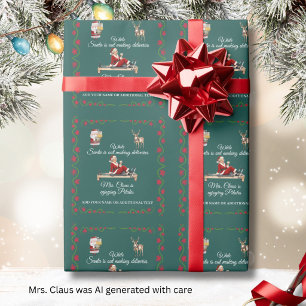 Papier Cadeau Mme Claus aime le nom Pilates 