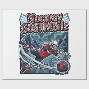 Papier Cadeau Mode de but Norvège Squelette Batteur Nations Stre