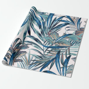 Papier Cadeau Mode florale vintage tropical motif avec palme