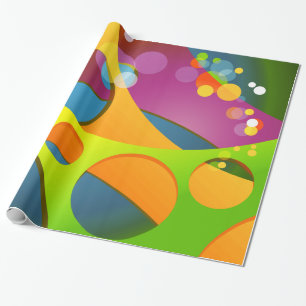 Papier Cadeau Mode géométrique colorée Abstraite et fine