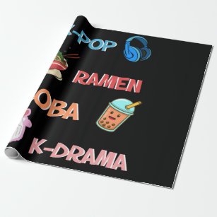 Papier Cadeau Mode K-Pop pour les fans de K-Drama et K-Pop corée