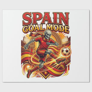 Papier Cadeau Mode squelette de but de l'Espagne Nations striker