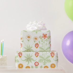 Papier Cadeau Modèle botanique vintage de marguerite de William
