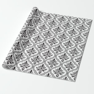 Papier Cadeau Modèle damassé vintage sans couture.