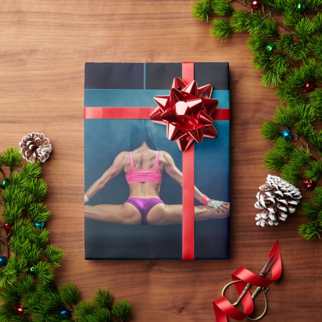 Papier Cadeau Modèle de condition physique féminine Split Thunde (Cadeau de vacances)
