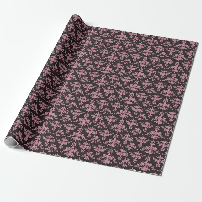 Papier Cadeau Modèle de Damas 5 (Déroulé)