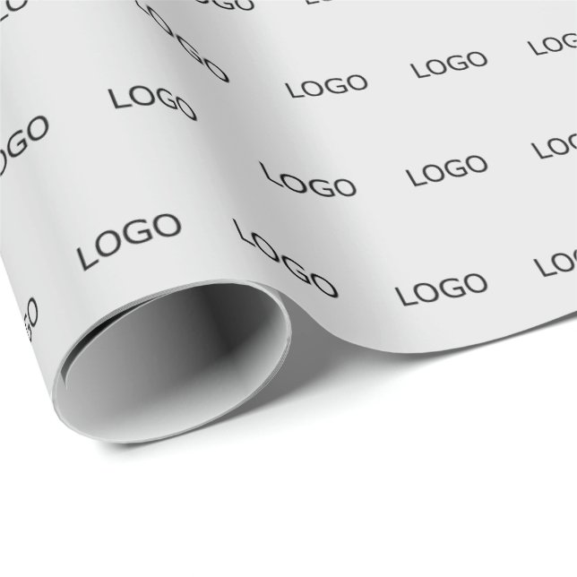 Papier Cadeau Modèle de logo d'entreprise - Lignes décalées (Coin rond)